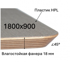 Столешница Камо 160х80 фанера пластик
